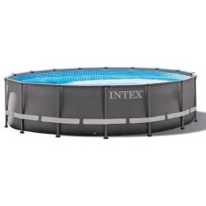 Бассейн каркасный 732х132см (фильтр-насос+лестница+тент+подстилка) INTEX (в коробке) Арт.26340NP