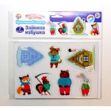 Магниты "Зайкина избушка". Серия Магнитные истории (европодвес, 6х10шт) арт.04075