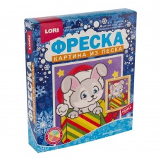 Кп-081 Фреска. Картина из песка "Зайчик с подарками"